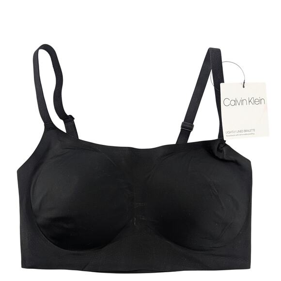 Calvin Klein Lightly Lined Bralette Black Size Medium - Picture 12 of 12
